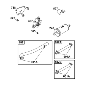 Fuel Supply Group Diagram and Parts List for 305777-0164-B5 200000 - 399999 Briggs and Stratton Engine